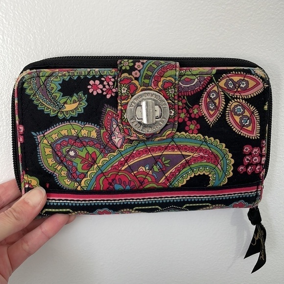 Vera Bradley Crossbody Hipster Purse Wallet Symphony In Hue - Picture 5 of 10